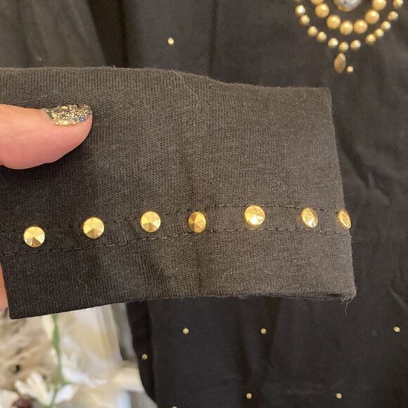 Vintage Western Gold Embellished Tunic Top - Picture 5 of 11